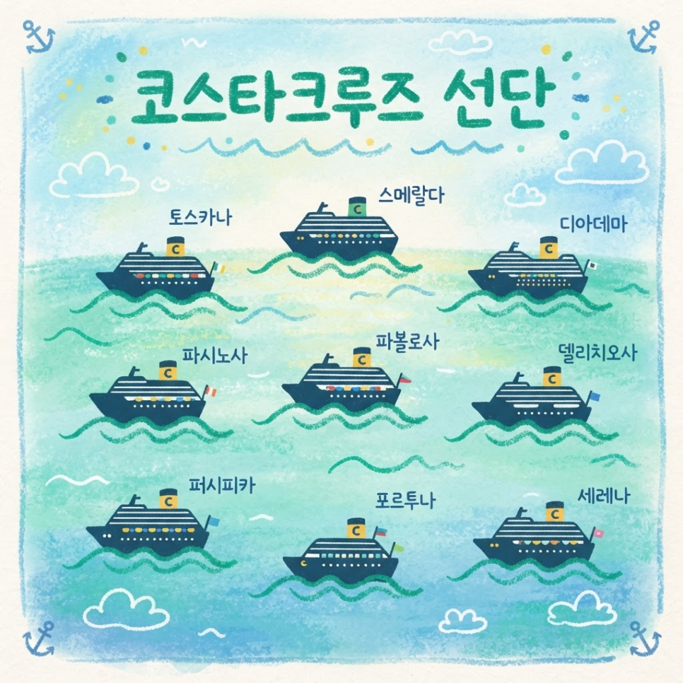 코스타크루즈 선박 비교 관련 이미지 3